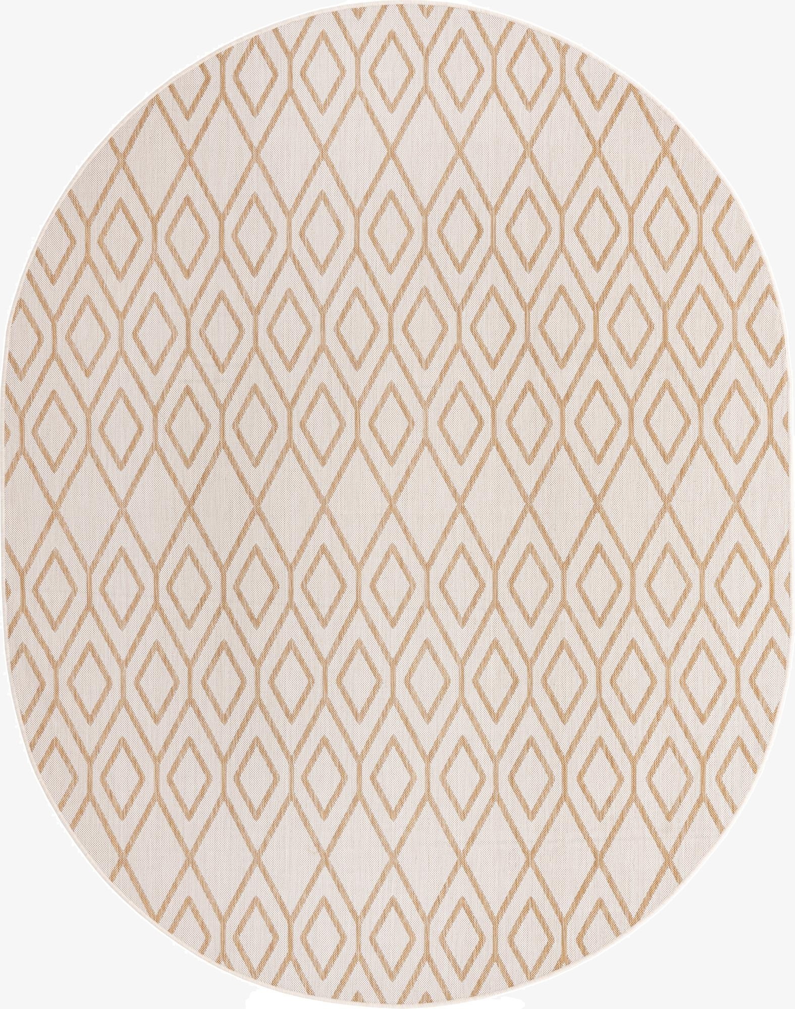 7' 10 x 10'  Washable Jill Zarin Turks and Caicos Indoor / Outdoor Oval Rug