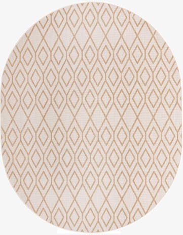 7' 10 x 10' Easy-Clean Jill Zarin Turks and Caicos Indoor / Outdoor Oval Rug