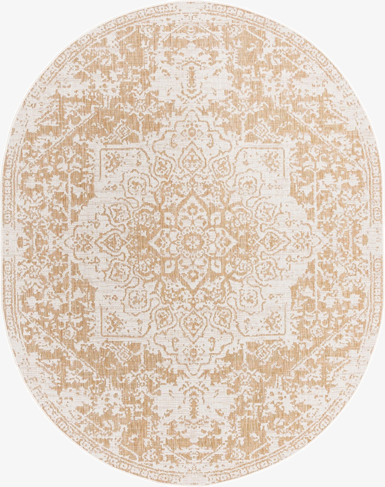 7' 10 x 10'  Washable Jill Zarin Dubai Indoor / Outdoor Oval Rug