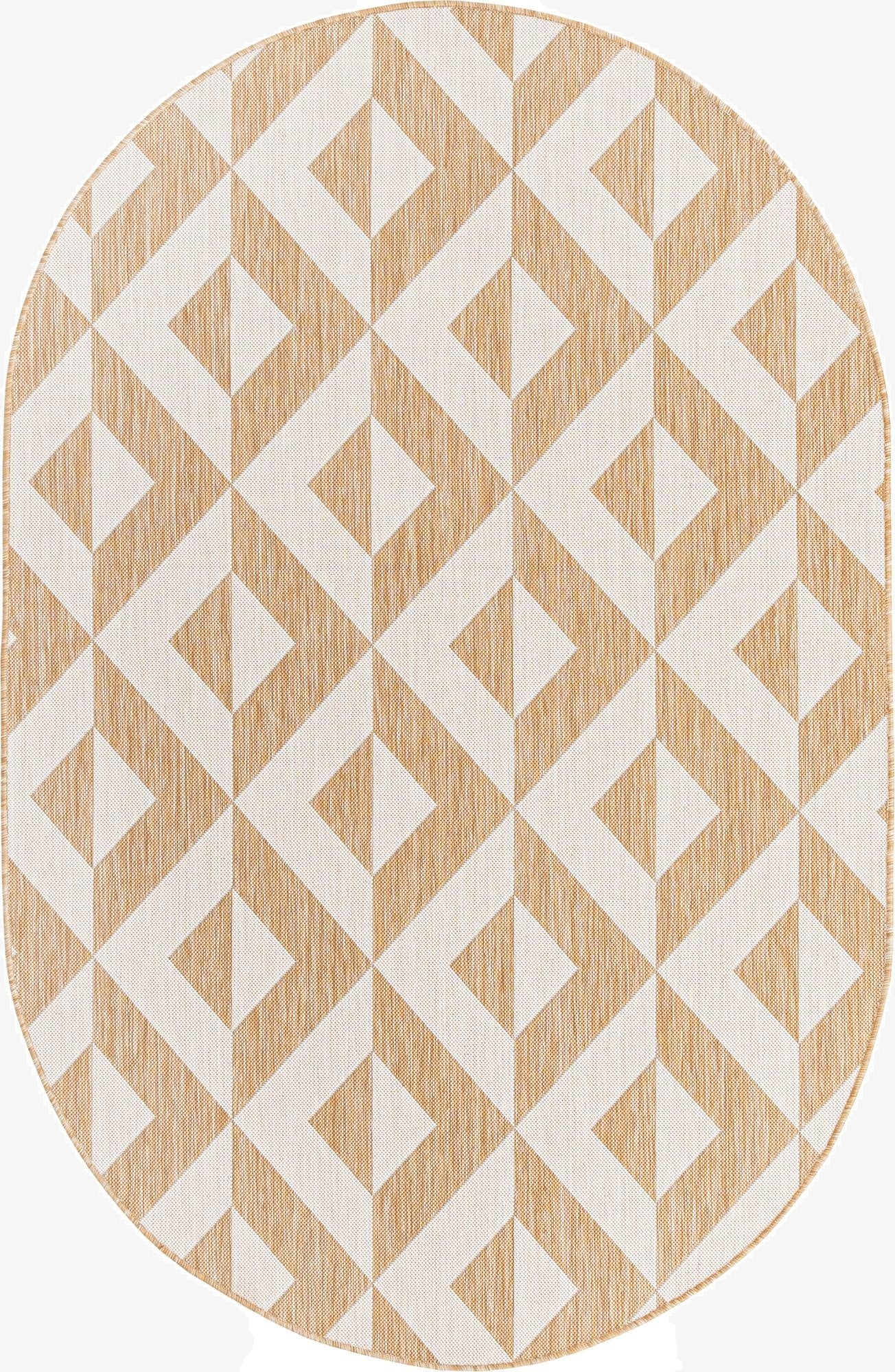 5' 3 x 8'  Washable Jill Zarin Napa Indoor / Outdoor Oval Rug