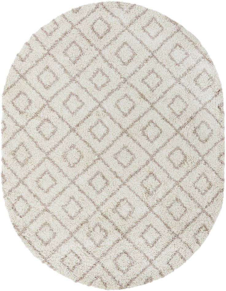 Detail image of 7' 10 x 10' Lattice Shag Oval Rug
