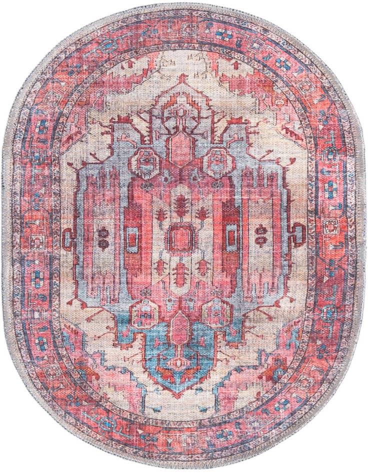 Detail image of 2' x 3' Washable Maahru Oval Rug