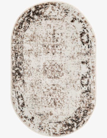 Beige Monaco Oval Rug