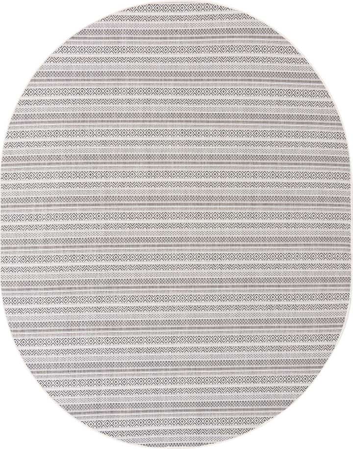 7' 10 x 10' Easy-Clean Ribbon Indoor / Outdoor Oval Rug