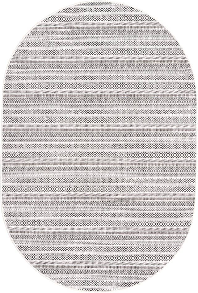 Detail image of 5' 3 x 8' Easy-Clean Ribbon Indoor / Outdoor Oval Rug