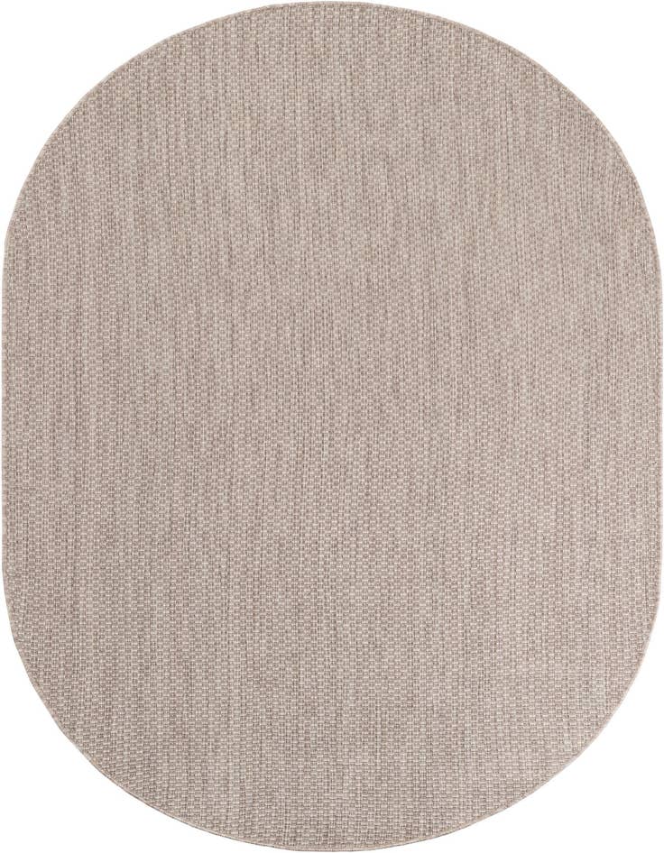 Detail image of 5' 3 x 8' Easy-Clean Solid Indoor / Outdoor Oval Rug