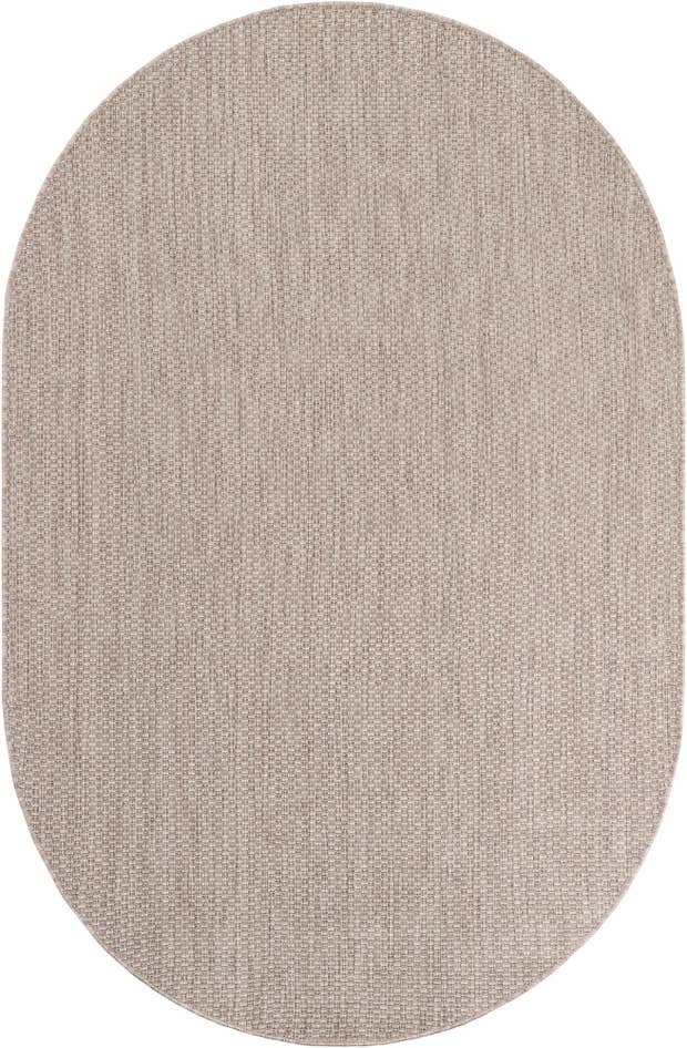 Detail image of 5' 3 x 8' Easy-Clean Solid Indoor / Outdoor Oval Rug