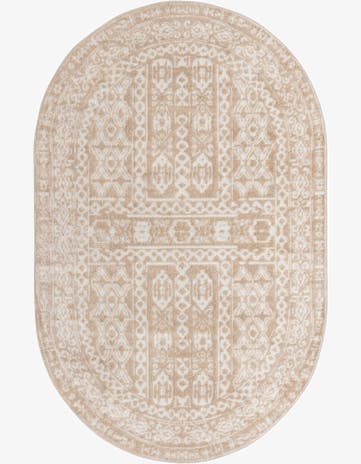Beige Oxford Oval Rug