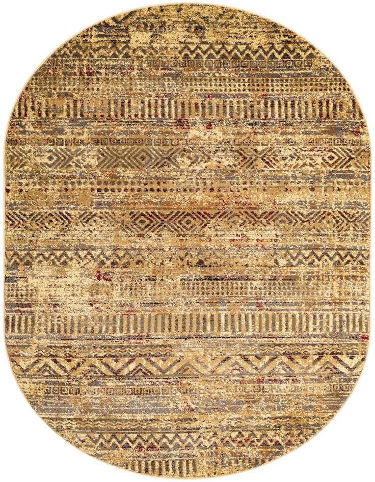 Detail image of 4' 1 x 6' 1 Saturn Oval Rug