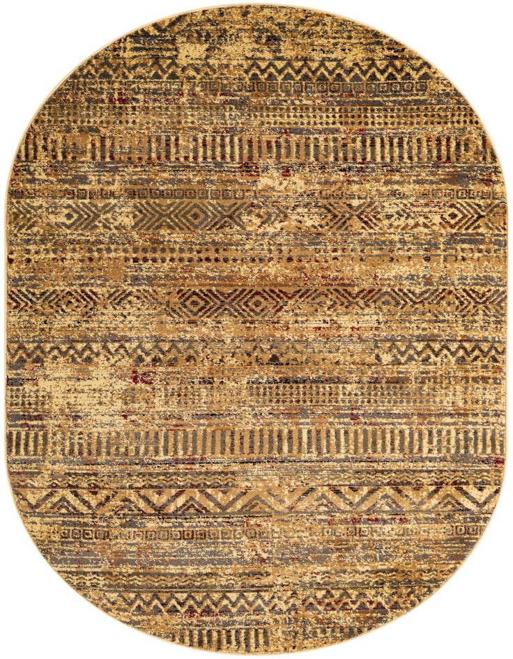 Detail image of 5' 3 x 8' Saturn Oval Rug
