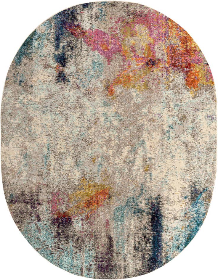 Detail image of 8' x 10' Washable Spectrum Oval Rug