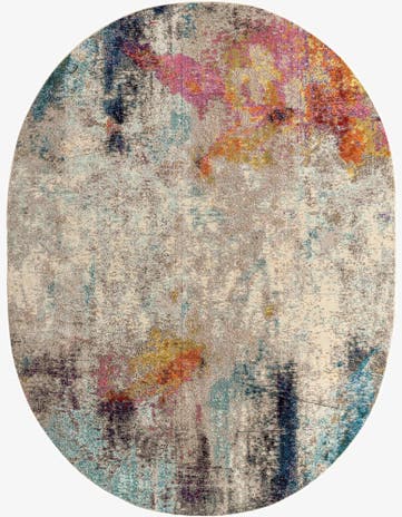 8' x 10' Washable Theia Oval Rug