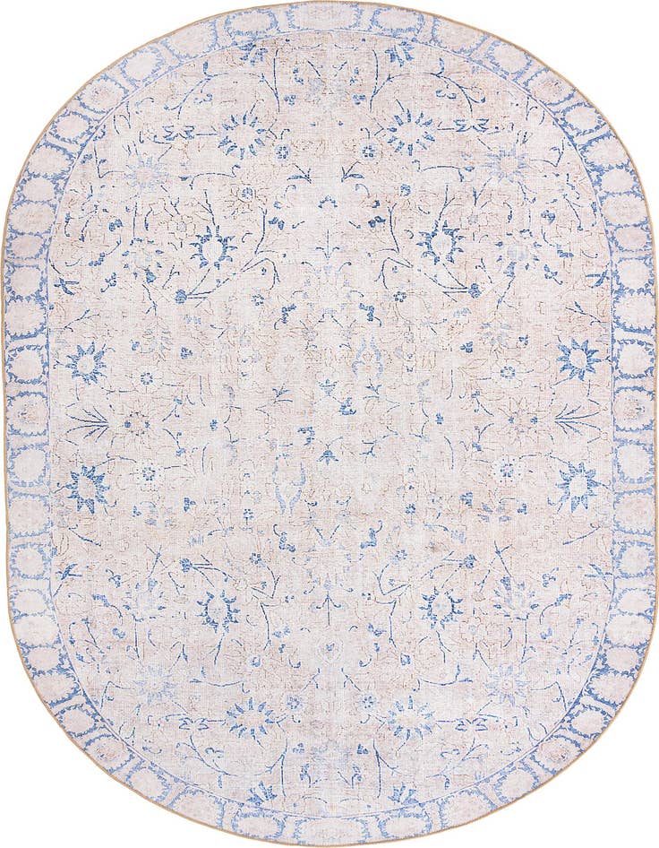 Detail image of 7' 6 x 10' 6 Washable Timeless Oval Rug