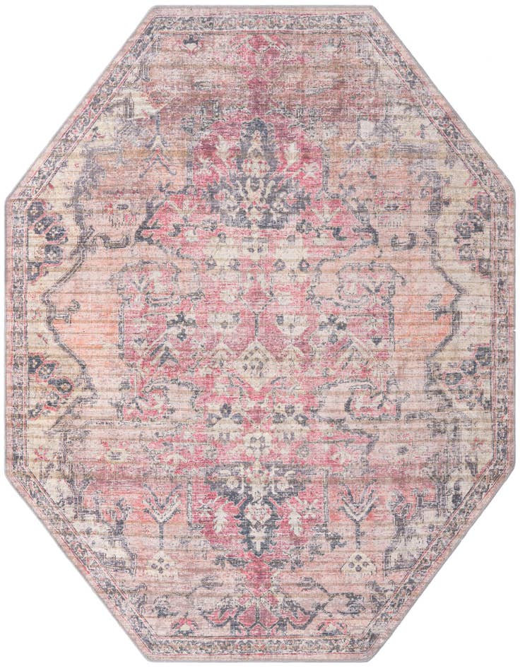 Detail image of 7' 10 x 7' 10 Washable Nostalgia Octagon Rug