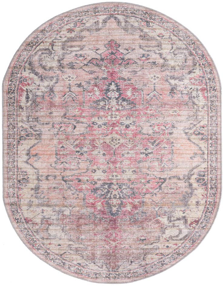 Detail image of 5' 3 x 8' Washable Nostalgia Oval Rug