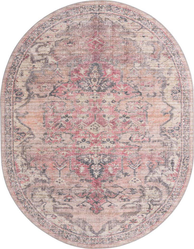 Detail image of 7' 10 x 10' Washable Nostalgia Oval Rug