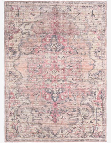 Beige pink Washable Nostalgia Rug