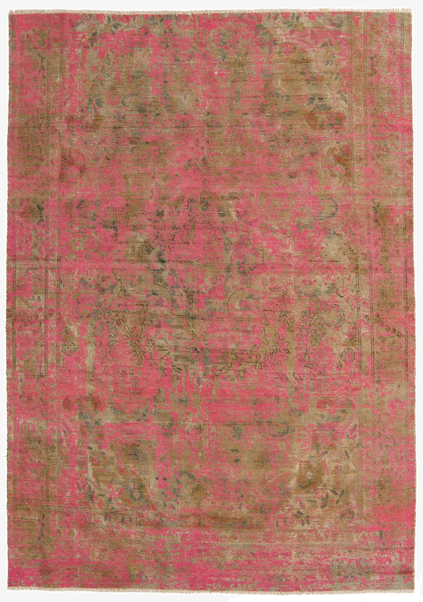 6' 2 x 8' 10  Hand Knotted Ultra Vintage Persian Wool Rug