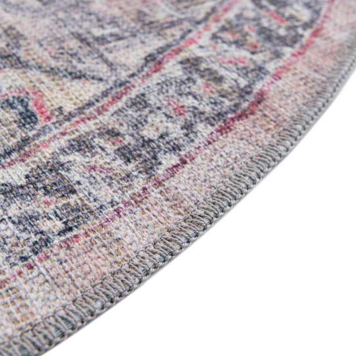 5' 3 x 5' 3 Washable Nostalgia Round Rug