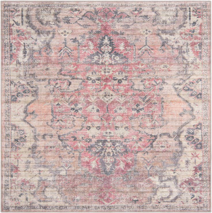 Detail image of 6' x 6' Washable Nostalgia Square Rug