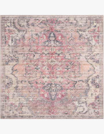 6' x 6' Washable Nostalgia Square Rug