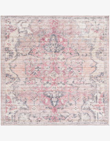 5' 3 x 5' 3 Washable Nostalgia Square Rug