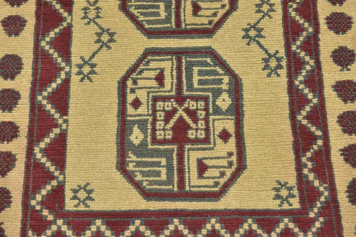3' 2 x 5' Hand Knotted Afghan Akhche Wool Rug