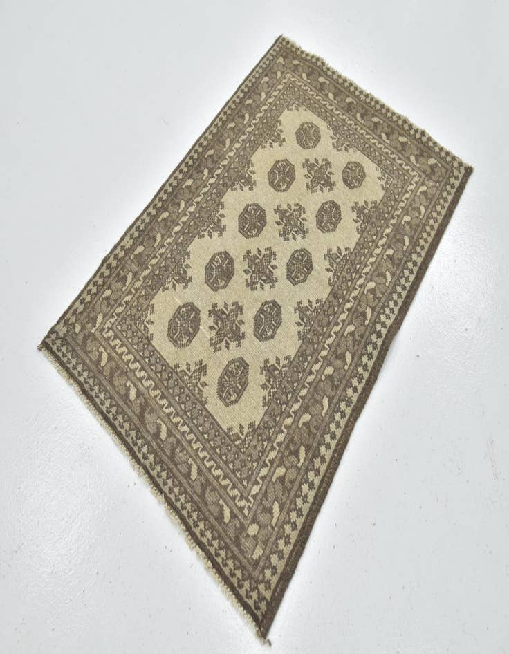 Detail image of 3' x 4' 3  Hand Knotted Afghan Akhche Wool Rug