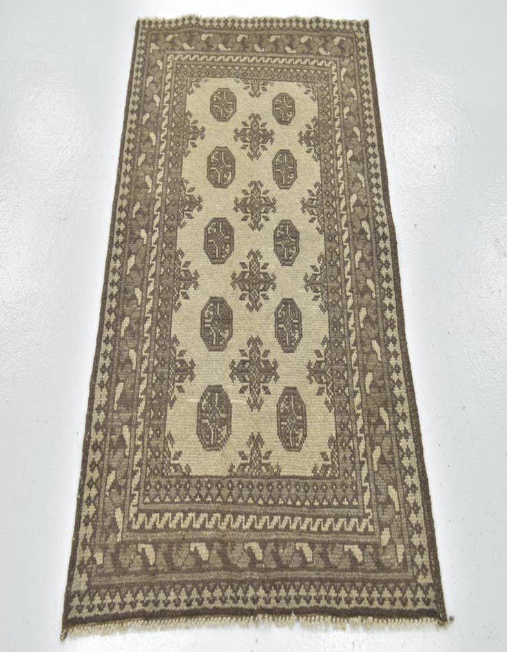 Detail image of 3' x 4' 3  Hand Knotted Afghan Akhche Wool Rug