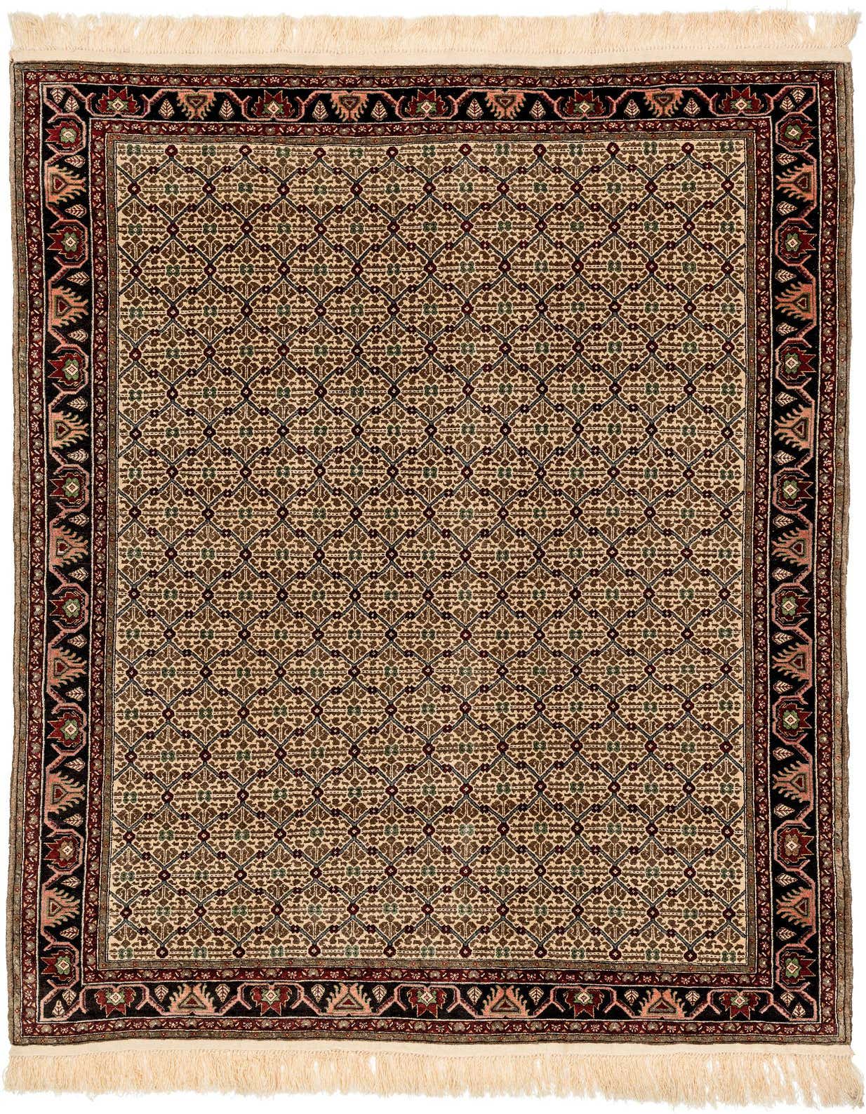 6' 7 x 9' 9 Hand Knotted Afghan Ersari Wool Rug
