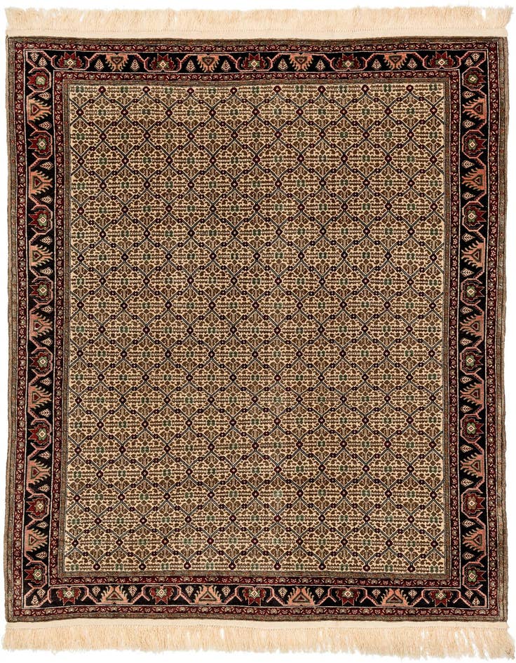 Detail image of 6' 7 x 9' 9 Hand Knotted Afghan Ersari Wool Rug