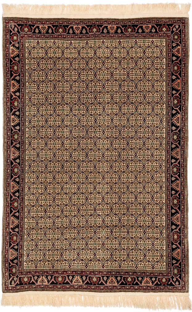 6' 7 x 9' 9 Hand Knotted Afghan Ersari Wool Rug