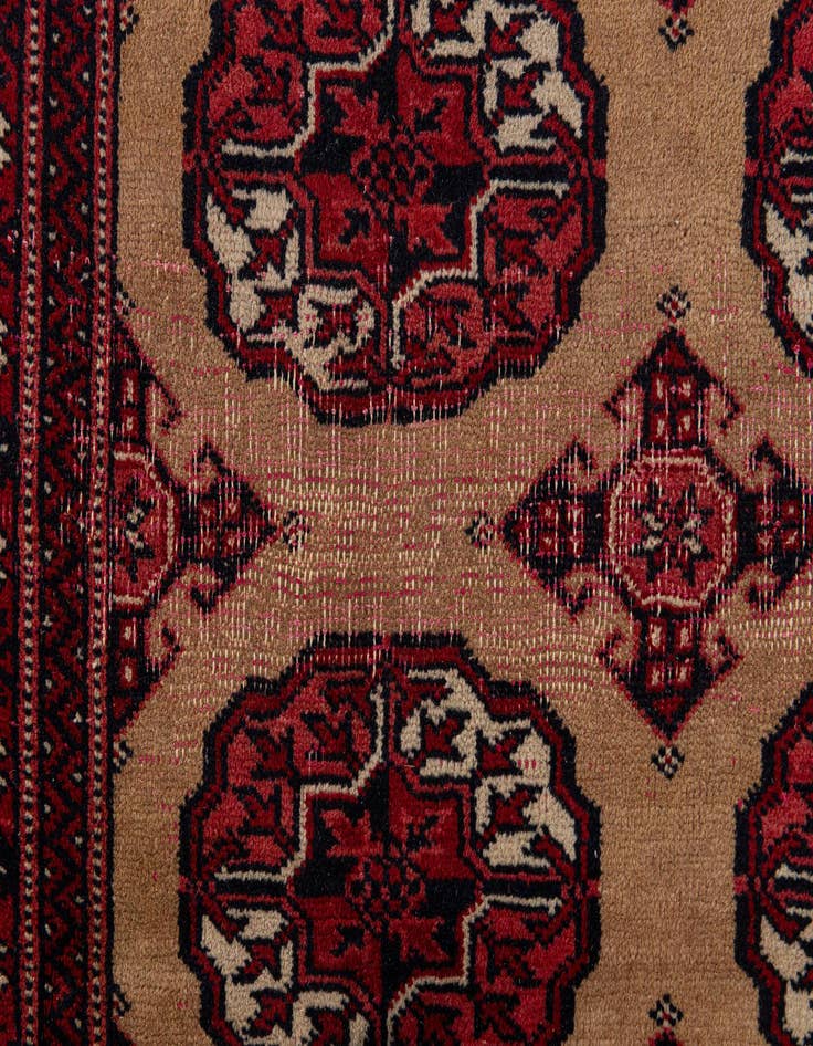 Detail image of 6' 6 x 10' 1  Hand Knotted Afghan Ersari Oriental Wool Rug