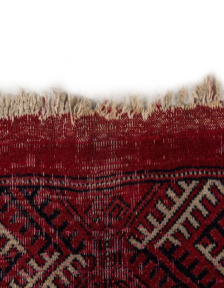 Detail image of 6' 6 x 10' 1  Hand Knotted Afghan Ersari Oriental Wool Rug