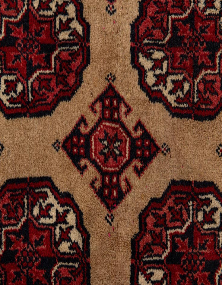 Detail image of 6' 6 x 10' 1  Hand Knotted Afghan Ersari Oriental Wool Rug
