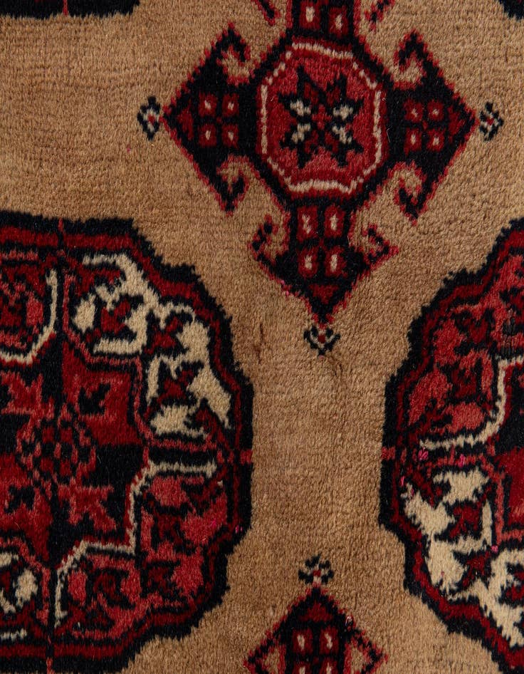 Detail image of 6' 6 x 10' 1  Hand Knotted Afghan Ersari Oriental Wool Rug