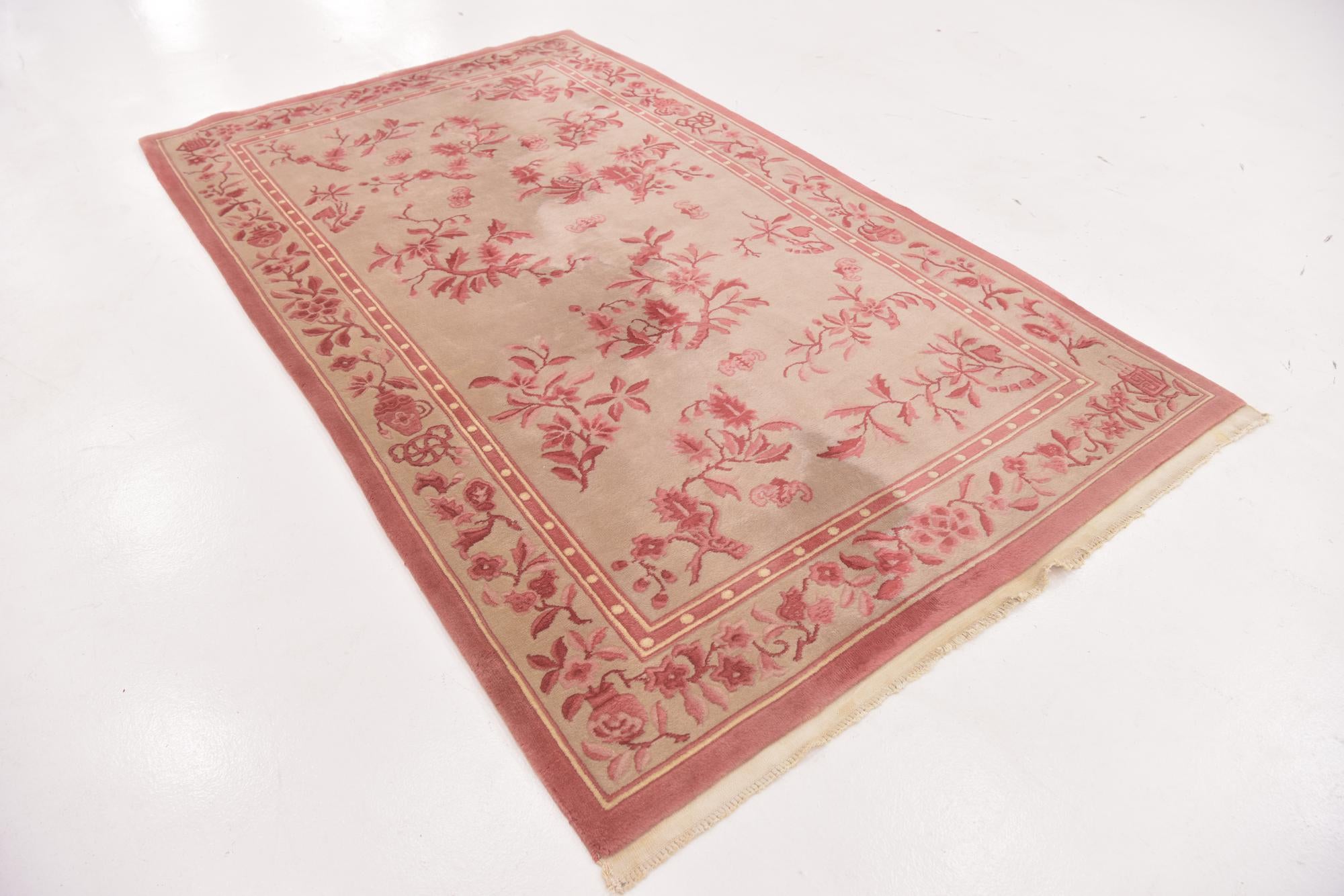 5' x 8' 4 Hand Knotted Antique Finish Wool Rug