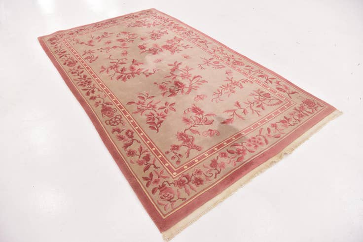 Detail image of 5' x 8' 4 Hand Knotted Antique Finish Wool Rug