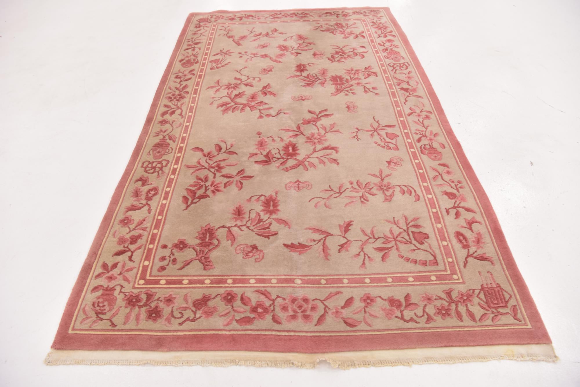 5' x 8' 4 Hand Knotted Antique Finish Wool Rug
