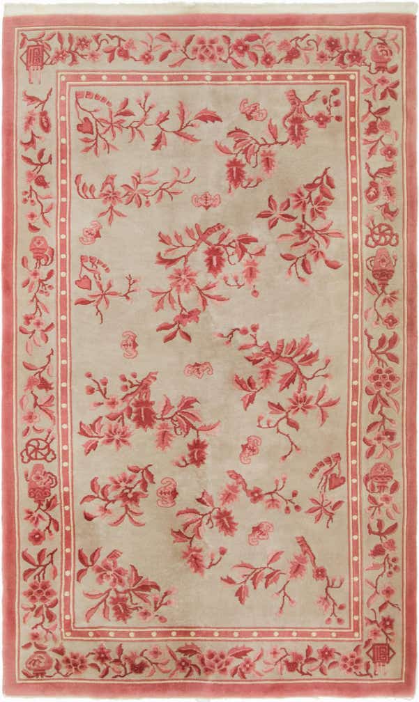 5' x 8' 4 Hand Knotted Antique Finish Wool Rug