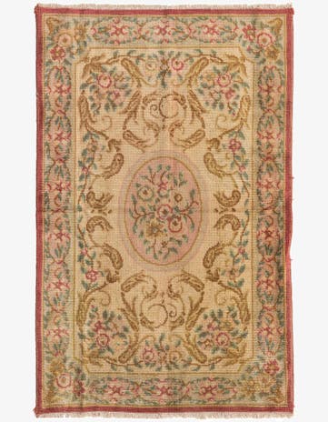 3' 2 x 5' Hand Knotted Antique Finish Wool Rug