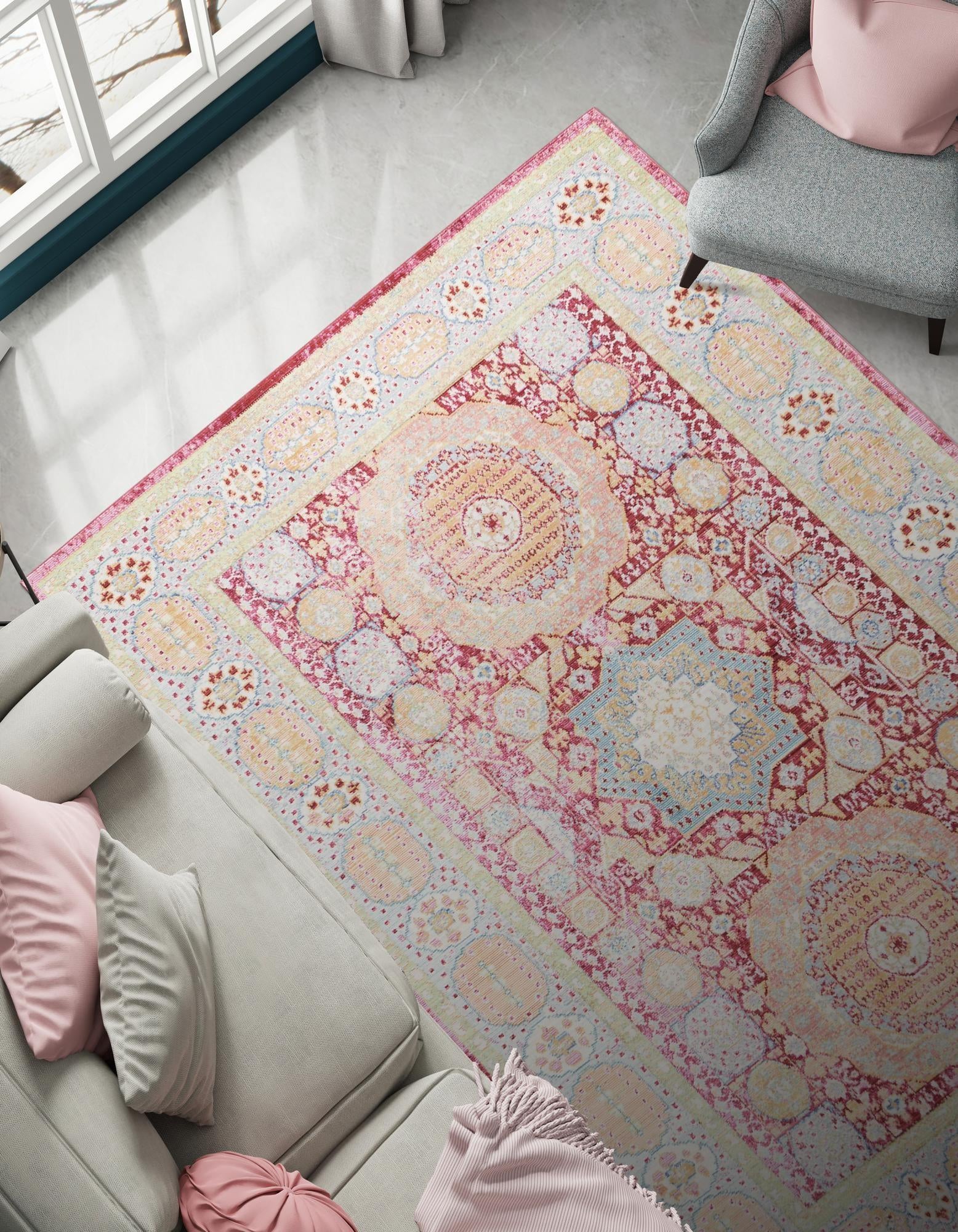 6' x 9' Aqua Rug