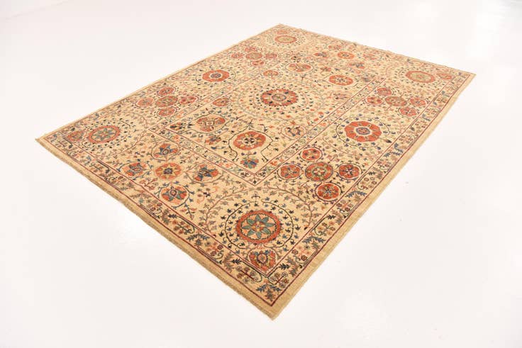 Detail image of 6' 2 x 8' 2 Hand Knotted Ariana Ziegler Oriental Rug