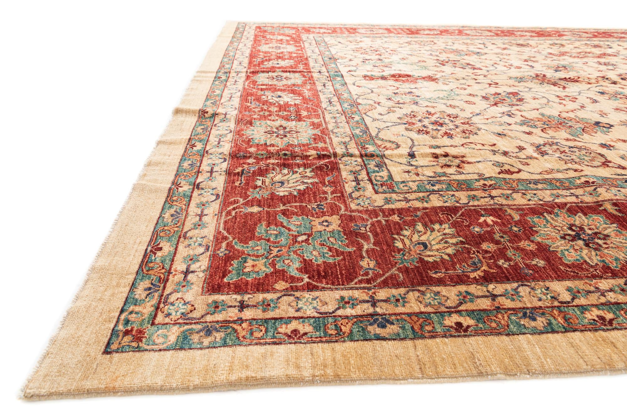 10' x 13' 4 Hand Knotted Ariana Ziegler Oriental Rug