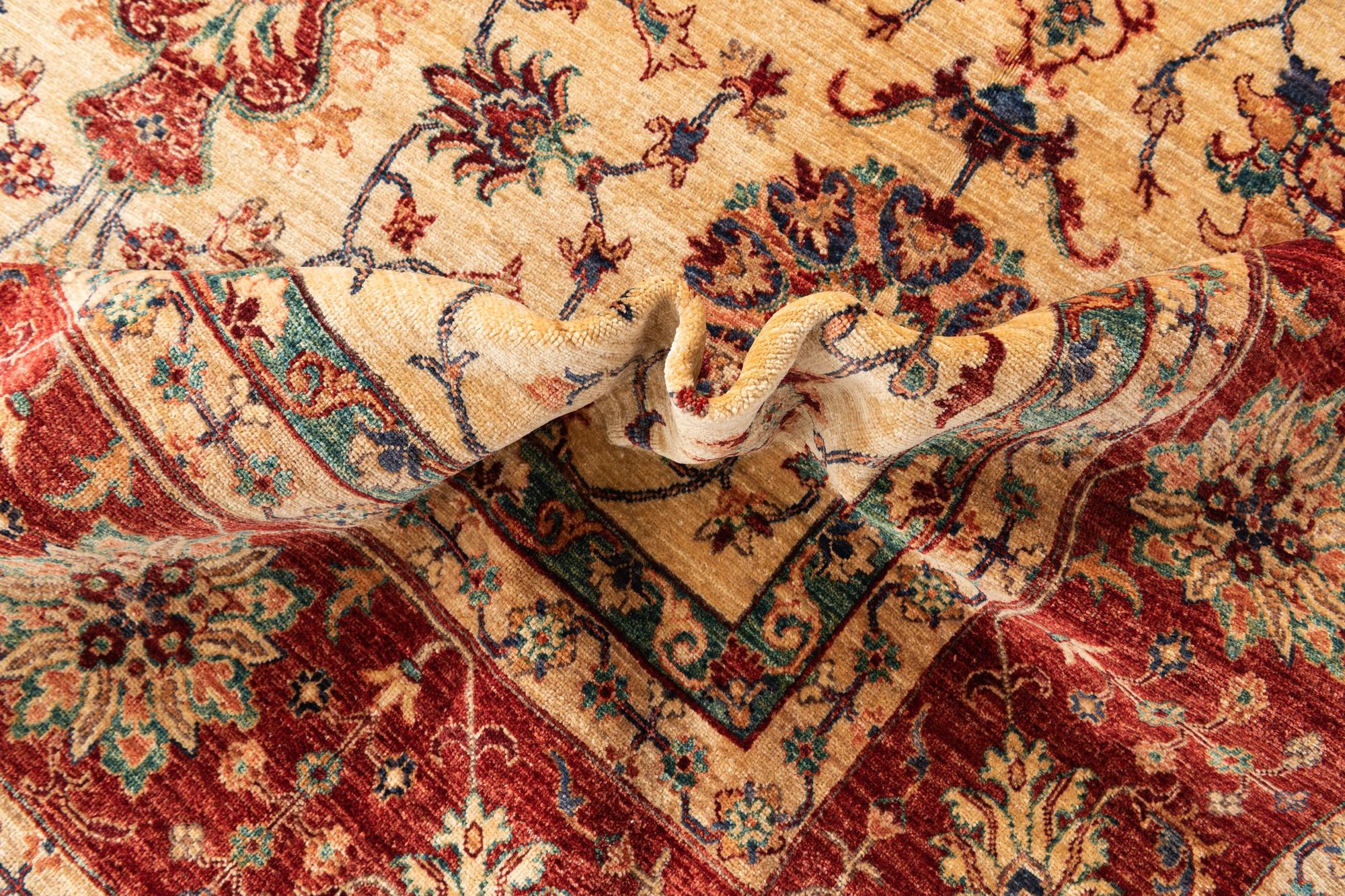 10' x 13' 4 Hand Knotted Ariana Ziegler Oriental Rug