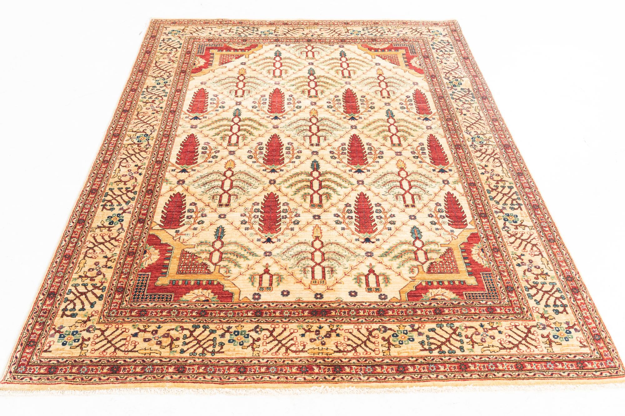 5' x 6' 6 Hand Knotted Ariana Ziegler Oriental Rug