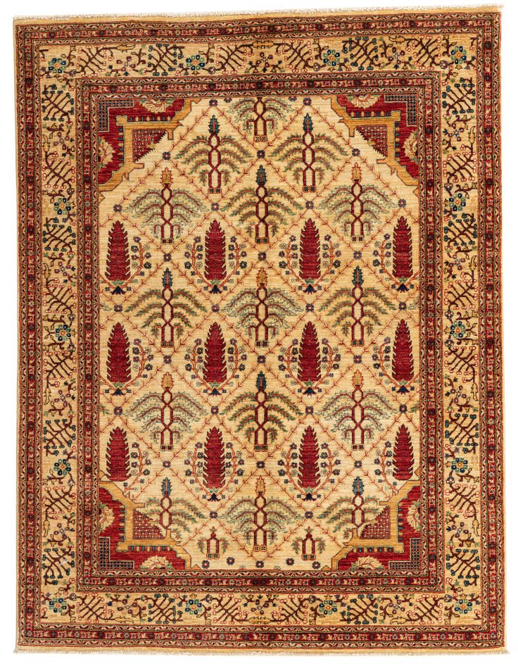 Detail image of 5' x 6' 6 Hand Knotted Ariana Ziegler Oriental Rug