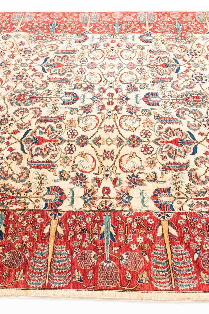 7' x 9' 7 Hand Knotted Ariana Ziegler Oriental Rug