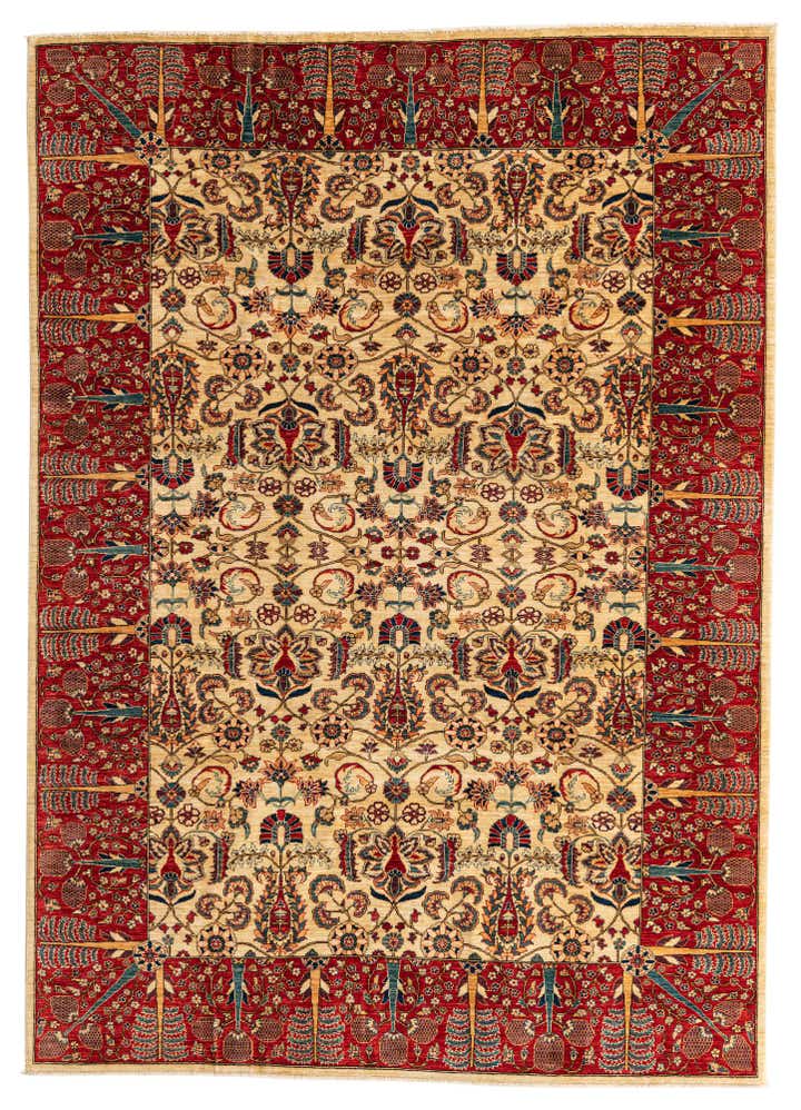 7' x 9' 7 Hand Knotted Ariana Ziegler Oriental Rug