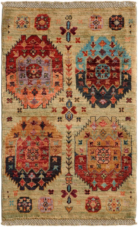 Detail image of 2' x 3' 2 Hand Knotted Ariana Ziegler Rug